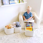 NaturalCozy Storage Cubes 9”x9”x7”Cotton Rope Woven Baskets for Organizing 3-Pack | 9 Inch Cube Storage Bin | Small Basket for Shelf Nursery, Pantry, Decorative Plant, Bathroom Closet, Toy Gift