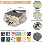 Toddler Booster Seat for Dining Table, Portable Booster Seat for Kitchen Chair, 4 Inch High-Density Foam Cushion with Adjustable Safety Straps and Non-Slip Bottom, Perfect for Kids Travel and Daily