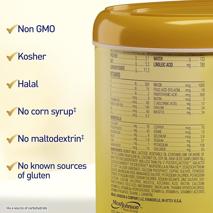 Enfamil NeuroPro Baby Formula, Milk-Based Infant Nutrition, MFGM* 5-Year Benefit, Expert-Recommended Brain-Building Omega-3 DHA, Exclusive HuMO6 Immune Blend, Non-GMO, 124.2 oz