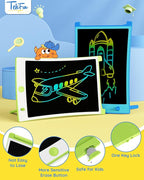 TEKFUN 2 Pack LCD Writing Tablet with Pen Cord, 8.5in Erasable Doodle Board Mess Free Drawing Pad for Kids, Car Trip Educational Toys Birthday for 3 4 5 6 7 Girls Boys (Blue*Green)
