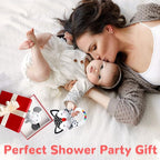 Baby Rattles 0-6 Months Baby Toys 0-6 Months, Newborn Toys 0 3 Months Brain Development, Infant Toys 0-6 Months Baby Sensory Toys Soft Rattles for Babies 0-6 Months Shower Party Gift