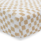 Little Unicorn Premium Crib Sheet | Breathable & Super-Soft Muslin Fabric (Adobe Checker)