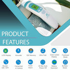 Amplim Non-Contact Forehead Thermometer & Case for Adults, Kids, Baby, FDA Cleared, Medical Grade, Touchless Infrared, 1-Sec Reading, Fever Alarm, Memory Recall, Quiet Mode, (White)