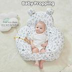 Nursing Pillow for Breastfeeding, Breast Feeding Pillow for Mom Support, Adjustable Waist Strap and Removable Cotton Cover, Leaves