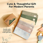 KeaBabies Organic Cotton Burp Cloths Baby Girl, Boy - 6-Pack Large Burping Clothes for Babies, Spit Up Rags, Super Soft & Absorbent Newborn Wash Towels, Gender Neutral, Non-Shrink (Stria, Hedges)