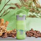 Zak Designs Harmony Star Wars The Mandalorian Kid Water Bottle for Travel or At Home, 14oz Recycled Stainless Steel is Leak-Proof When Closed and Vacuum Insulated (Baby Yoda, Grogu)