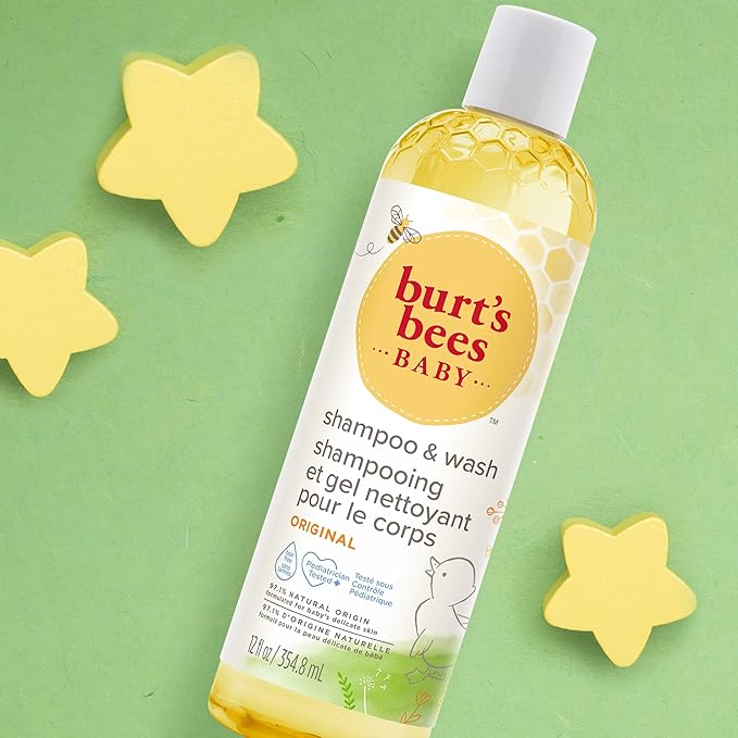 Burt's Bees Baby Shampoo & Wash, Tear Free Soap, Baby Care, Original,12 Ounce (Pack of 3)