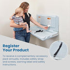 ECR4Kids Horizontal Wall-Mounted Changing Station, Baby Changer, Blue/Grey Speckled