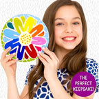 Creative Roots Mosaic Flower Garden Stepping Stone Kit, Includes 7-Inch Ceramic Stone & 6 Vibrant Paints, DIY Stepping Stone Kit for Kids Ages 6+