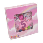 Birthday Hair Bow for Baby Girls 1 2 3 4 5 6 Years Sprinkle Decorations Party Hair Accessories for Five 5th Birthday Confetti Ice Cream