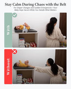 Changing Pad Strap – Soft, Adjustable & Secure Anti-Escape for Infants 0-24 Months. Universal Fit for Changing Pads & Changing Tables, Easy-Clean Fabric. Comfortable & Portable (Green)