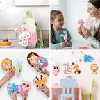 Funtopia Sewing Kit for Kids, 10 Easy DIY Projects of Stuffed Animal with Guiding Book, Beginners Sewing Toys and Birthday Gift for Girls Boys, Felt Arts and Crafts for Kids Ages 5-8 8-12