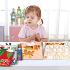 90shine 4PCS Christmas Crafts for Kids Ages 4-8 Sticker Paint Books - Includes Santa Clause Snowman Elf Gnome and More Designs Gift Party Create 40 Pictures