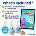 Kids Bath Bombs Powder with Mini Unicorn Inside – Bubble Bath for Kids – Bathtime Experiment Kit Mix - Blast of Foam & Colour Surprise – Gift Set of 4