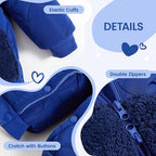 JiAmy Baby Snowsuit Newborn Winter Clothes Coat Romper Windproof Fleece Hat Zipper Baby Bear Outfit