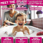 Kids Bath Bombs Powder with Mini Unicorn Inside – Bubble Bath for Kids – Bathtime Experiment Kit Mix - Blast of Foam & Colour Surprise – Gift Set of 4