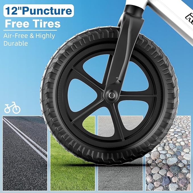 Ridego 12 or 14 Inch Balance Bike for Kids 2-6 Year Old,Lightweight Kids Bike with Adjustable Seat, Push Bicycle with Air Rubber Tires，Ride-on Toys Birthday Gift