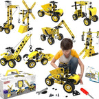 10 in 1 Stem Toys for 5 6 7 8 9+ Year Old Building Block Kit Stem Activities Projects Boy Toys Age 4-8 5-7 6-8 8-10 Creative Set Educational Engineering Excavator Construction Birthday