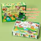 CiyvoLyeen Safari Jungle Animals Sewing Craft Kit DIY Kids Craft and Sew Set for 7 8 9 10 11 12Girls and Boys Educational Beginners Sewing Stuffed Animal Felt Plush Ornaments Set of 14