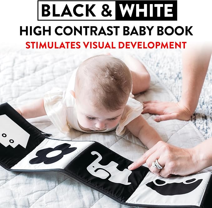 High Contrast Baby Toys for Newborn Black and White Baby Toys Baby Books 0-6 Months High Contrast Baby Book Contrast Toys for Infants 0-6 Months Black and White Books for Newborns