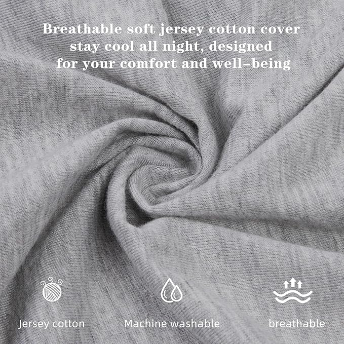 Chilling Home Pregnancy Pillow, J Shape Pregnancy Pillows for Sleeping, Body Pillow for Sleeping, Body Pillows for Adults, Maternity Pillow, with Jersry Removable Cover, Grey