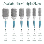 Medium Round Brushing Brush - Ceramic Hair Brush for a Smooth Salon Style Look - Professional Brushing Brush Ideal for All Hair Types - 43 mm