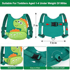 Toddler Harness Leash with Anti Lost Wrist Link, Accmor Cute Dinosaur Kids Harness Children Leash, Adorable Anti Lost Leash Walking Wristband Assistant Strap Belt for Baby Boys Girls Outdoor