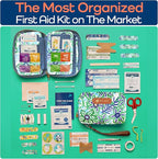 KeepGoing Travel First Aid Kit for Kids – 130 Pc. for Car, Home, Purse, Diaper Bag & Backpack with Latex-Free Bandages - Mini First Aid Kit Travel Size TSA-Approved