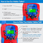 Vvinca Walkie Talkies for Kids Rechargeable, Spider Toys for Ages 3 4 5 6 7 8 9 10 Boys Girls Christmas Birthday Gifts for 3-12 Year Old, 2 Way Radio 22 CH VOX Long Range Walkie Talkie with Flashlight