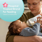 NUK Perfect Match 2-in-1 Natural and Anti-Colic Bottle with Slow Flow, Wide, Adaptable Nipple, 5oz., 2 Pack