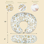 Nursing Pillow & Breastfeeding Pillow – Ergonomic C-Shape for Breastfeeding & Bottle Feeding, Standard Size Breathable with Washable Cover, Hypoallergenic,Tummy Time & Sitting Support (0-18Months)