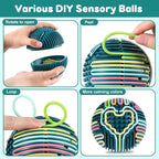 Gigilli Sensory Activity Ball Board with 24 Strings, Sensory Toys for Kids 5-7 8-12 with Autism ADHD, Calming Stress Relief Autism Toy, Kids Travel Essentials, Airplane Travel Toys for Toddlers 3-5