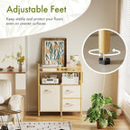 Amazer Baby Changing Table, Bamboo Diaper Changing Station with 3 Removable Storage Drawers, Baby Dresser Table with Flat Top, Large Storage Nursery Organizer Shelves with Pad, Mesh Pocket