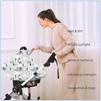 Car Seat Covers for Babies - Multi- use Nursing Carseat Canopy, Breastfeeding Covers, Baby Shower Gifts for Boys and Girls (Grey Dinosaur)