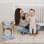 Bubba Bear Baby Play Mat, Thick Foam Stars Design, Foldable Waterproof Mat for Crawling, Padded (47 x 35 Inches)