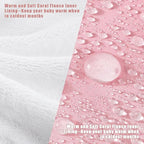 Yoofoss Stroller Cover for Winter, Toddler Stroller Footmuff Universal for Most Stroller, Water Resistant Warm Coral Baby Stroller Bunting Sleeping Bag Pink