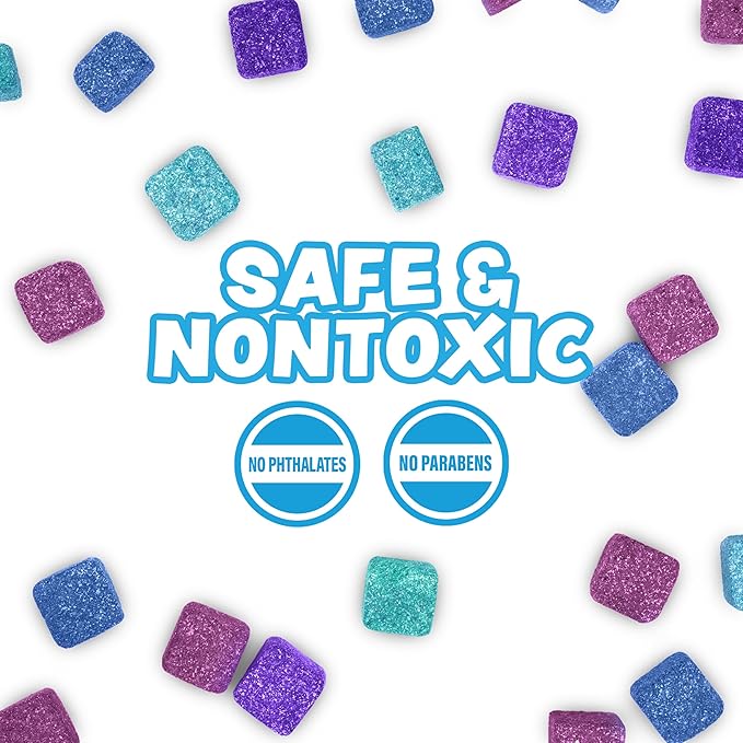 Tub Works Lil' Bursts Mini Bath Bombs for Kids, 90 Count, Cosmic | Nontoxic | Tiny With A Burst of Color, Foam & Bubbles | Customize With Fun Colors | Create Bath Art