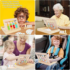 Montessori Learning Toys Slide Puzzle Color & Shape Matching Brain Teasers Logic Game Preschool Educational Wooden Toys for Kids Boys Girls Age 3 4 5 6 7 Years Old Airplane Travel Toy Birthday Gifts