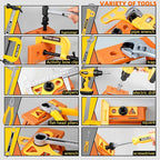 Zealous 48pcs Kids Tool Set with Tool Box & Electronic Toy Drill, Pretend Play Construction Kits for Kids Ages 3-5 Years Old, Toddler Boy Toys