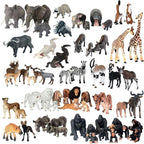 FUNSHOWCASE Jumbo African Jungle Animals Figures Toys, Large Realistic Plastic Safari Animals Playset