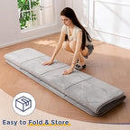 MAXYOYO 1.2" Thick Baby Play Mat for Floor, 59"x 78" Foldable Playpen Mat, Tummy Time Foam Mats Ultra Soft Support, Padded Carpet with Non-Slip Backing for Infant,Kids and Toddler Crawling, Grey