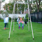 2 in 1 Baby Jumper with Swing-Indoor and Outdoor Use, Baby Jumpers and Bouncers, Toddler Swing with Foldable Stand（Green）