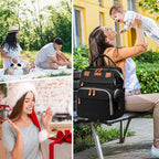 Diaper Bag Backpack with Changing Station, Large Diaper Bag For Boys And Girls, Multifunctional Waterproof Travel Diaper Backpack, Baby Bag with USB Charging Port for Moms Dads,black