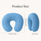 Nursing Pillow Covers, 2 Soft and Cosy Breastfeeding Pillow Covers for Standard Baby Nursing Pillows for Both Boys and Girls (Dark Blue and Beige)