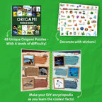 Skillmatics Scrapbooking Kit & Origami Puzzle Book - 48 DIY Folding Puzzles with Fun Fact Encyclopedia, STEM Learning & Travel Toy, Brain Teasers, Educational Gifts for Ages 6, 7, 8, 9, 10 and Up