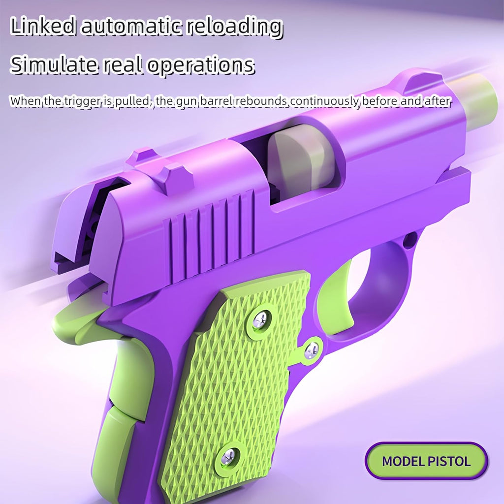 1911 3D Printed Small Pistol Toys,Suitable Toys for Adults and Kids, Stress Relief Pistol Toys for Adults, Suitable for Relieving ADHD, Anxiety, Best Gift for Adults and Kids (PurpleGreen)