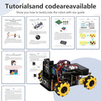 3MP Camera Expansion Pack Smart Car Starter Kit, Robotics Kit for Kids Ages 8-12 12-16, STEM Toys Coding Robot Kit for Teens & Adults(QD002)