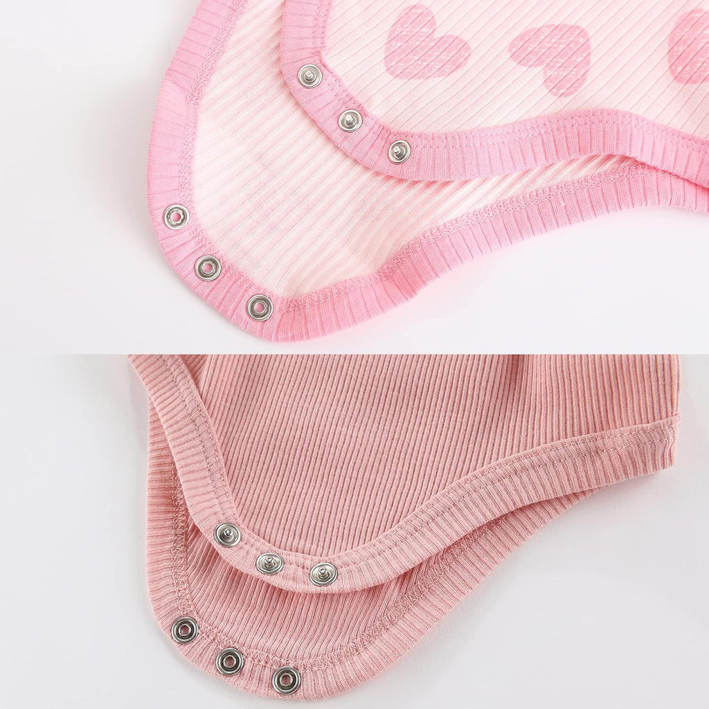 Newborn Baby Short Sleeve Bodysuit Cotton One-Piece Baby Clothes 5-Pack, 0-12 Months