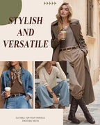 3 Pack Women's Maternity Nursing Tops, V Neck Breastfeeding Sweaters Long Sleeve Hidden Zipper Shirts