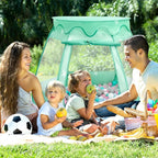 Baby Ball Pit for Toddler with 50 Balls, Pop Up Tent Kids with Star Lights for 1 2 3 Year Old Birthday Gift, 12-18 Months Baby Girl Toys with Carrying Bag, Indoor&Outdoor Play Tent for Kids(Green)